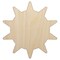 Sun Solid Unfinished Wood Shape Piece Cutout for DIY Craft Projects